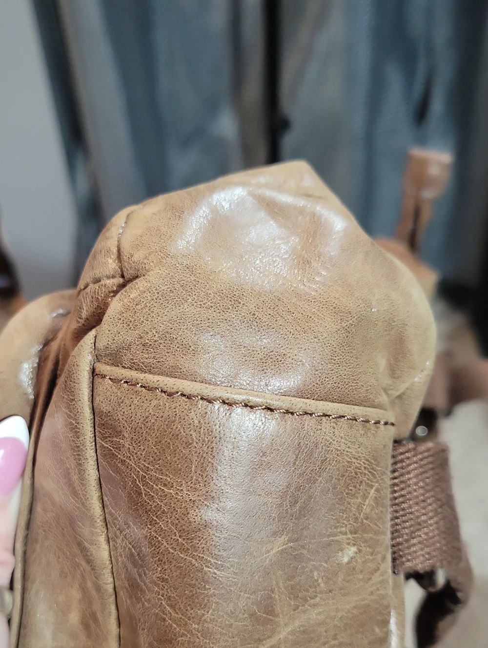 The Sak Rustic Brown Leather Flap Backpack